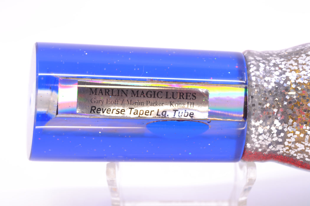 Marlin Magic Lures Golden MOP Blue Back Reverse Taper Large Tube 12" 9oz Skirted Evil GZE