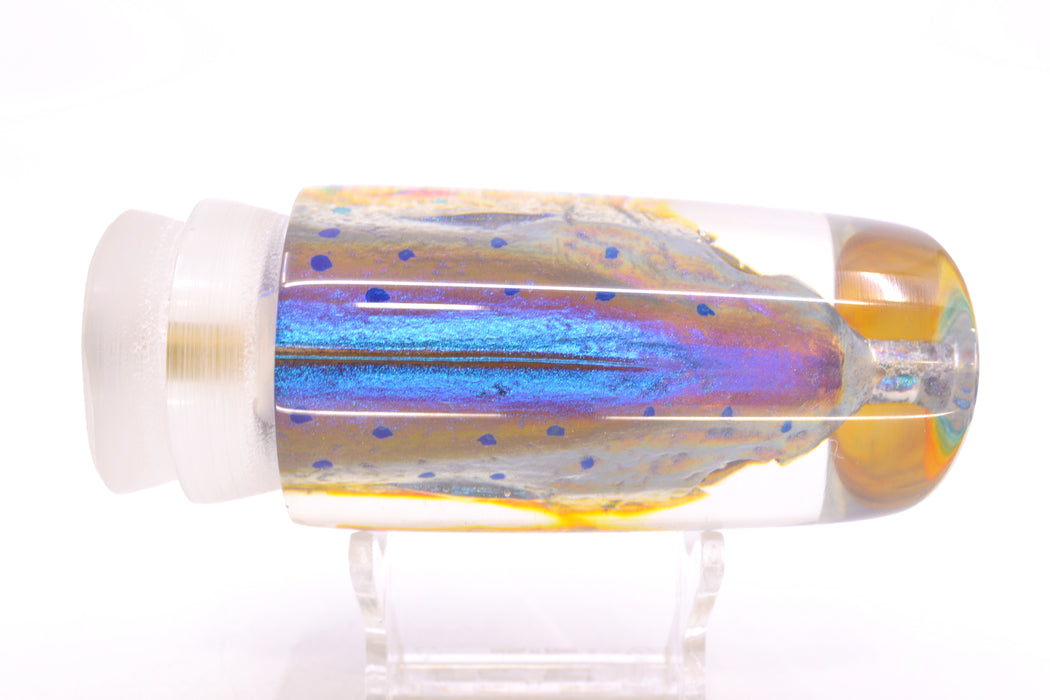 Ali'i Kai Lures Purple-Green-Yellow Mahi Fish Head Nifty 50 14" 6.5oz