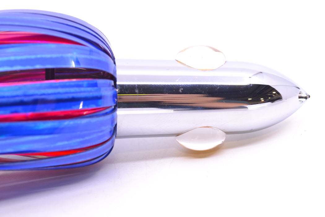 Iland Lures Blue-Pink Mylar Hair Chrome Head "Hawaiian Eye" Ilander 8.5" 2.5oz IL400M-BL/PK