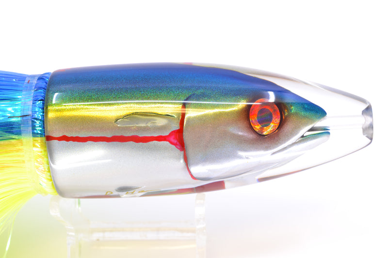 JB Signature Lures Bleeding Blue-Gold-Silver Fish Head Large Barrel Bomb 12" 9.5oz Strobez