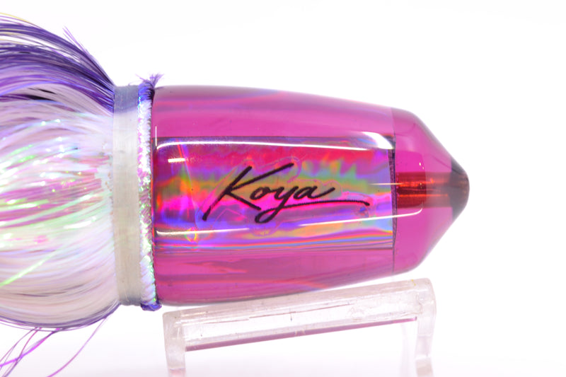 Koya Lures Purple Rainbow Bullet 9"+ 7.5oz EZ Flash Black-Purple Stripes-White