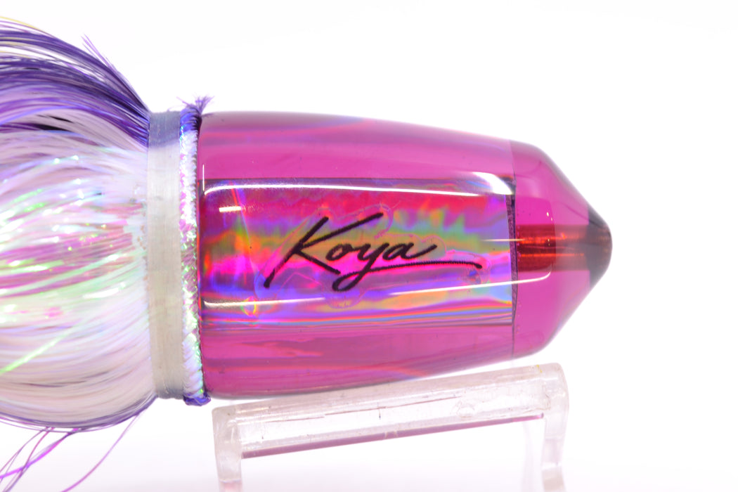 Koya Lures Purple Rainbow Bullet 9"+ 7.5oz EZ Flash Black-Purple Stripes-White