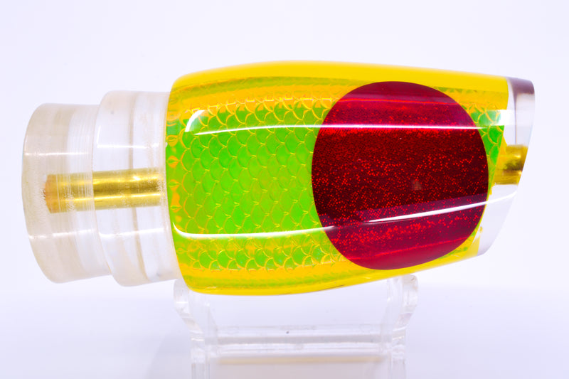 Koya Lures Yellow Rainbow Scale Red Eyes Medium 861 12" 5.8oz GZE