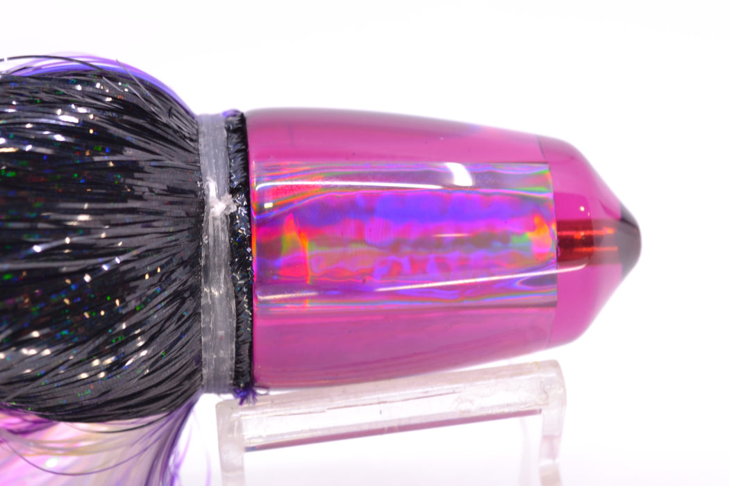 Koya Lures Purple Rainbow Bullet 9"+ 7.5oz EZ Flash Black-Purple Stripes-White