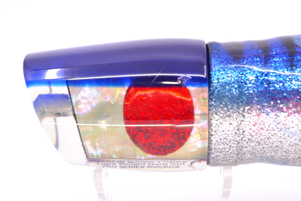 Marlin Magic Pro Series White Awabi Blue Back Ruckus 12" 10oz Skirted Blue Aurora