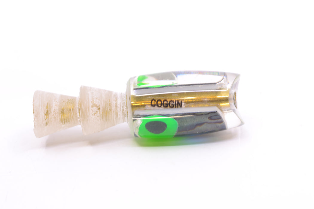 Coggin Lures Blue-Purple Abalone Black-Green Eyes Tado Lo'ihi Peanut Scoop 4.5" 0.3oz