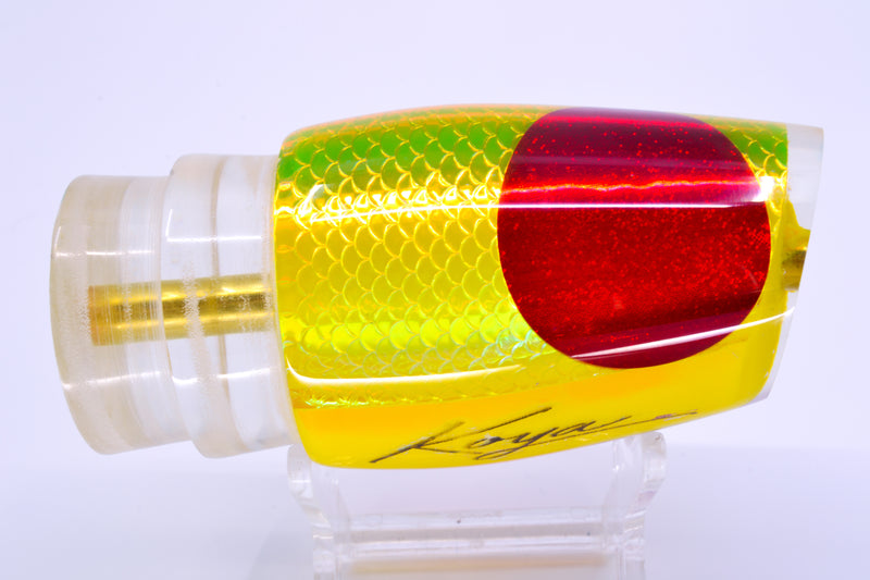 Koya Lures Yellow Rainbow Scale Red Eyes Medium 861 12" 5.8oz GZE