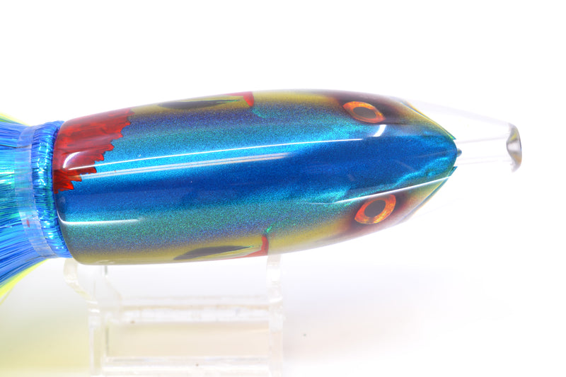 JB Signature Lures Bleeding Blue-Gold-Silver Fish Head Large Barrel Bomb 12" 9.5oz Strobez