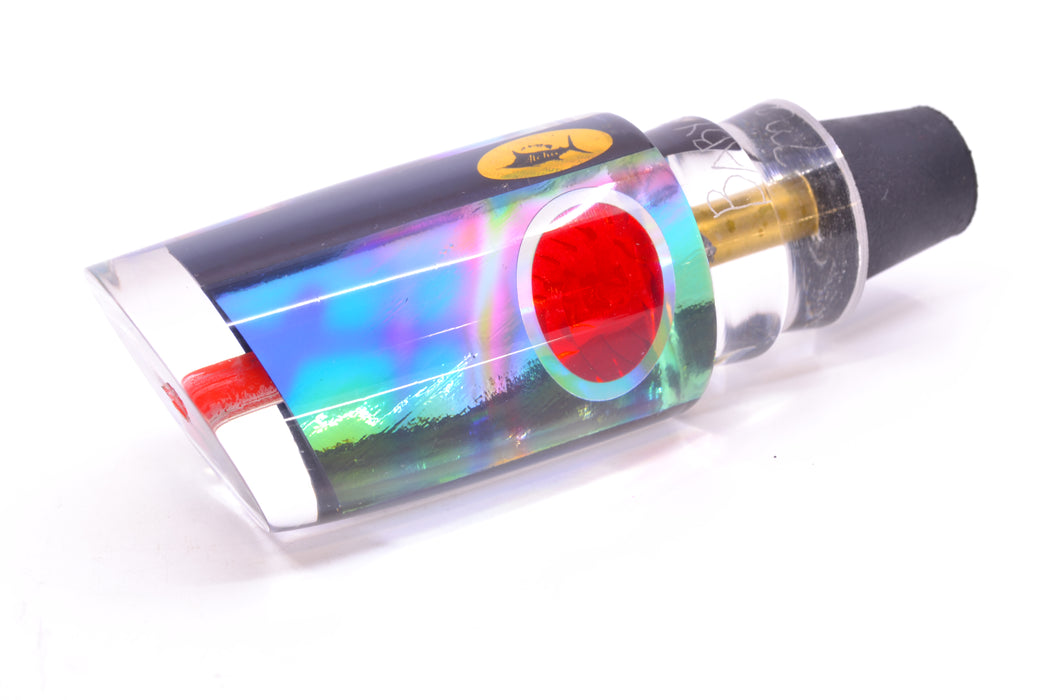 Aloha Lures Green-Purple-Gold Smooth Dichro Red-Silver Eyes Baby Smash Bait 12" 6.4oz