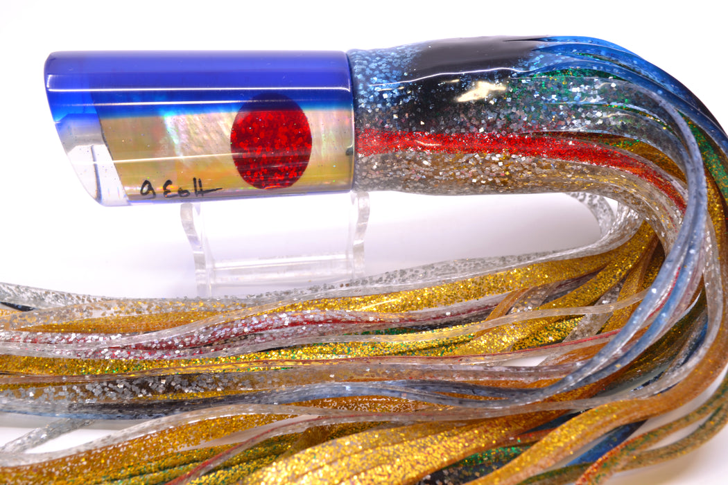 Marlin Magic Lures Golden MOP Blue Back Reverse Taper Large Tube 12" 9oz Skirted Evil GZE