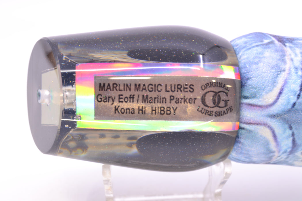 Marlin Magic White Abalone Black Back Taxi Eyes Hibby 14" 11oz ALV Vinyl Wahoo