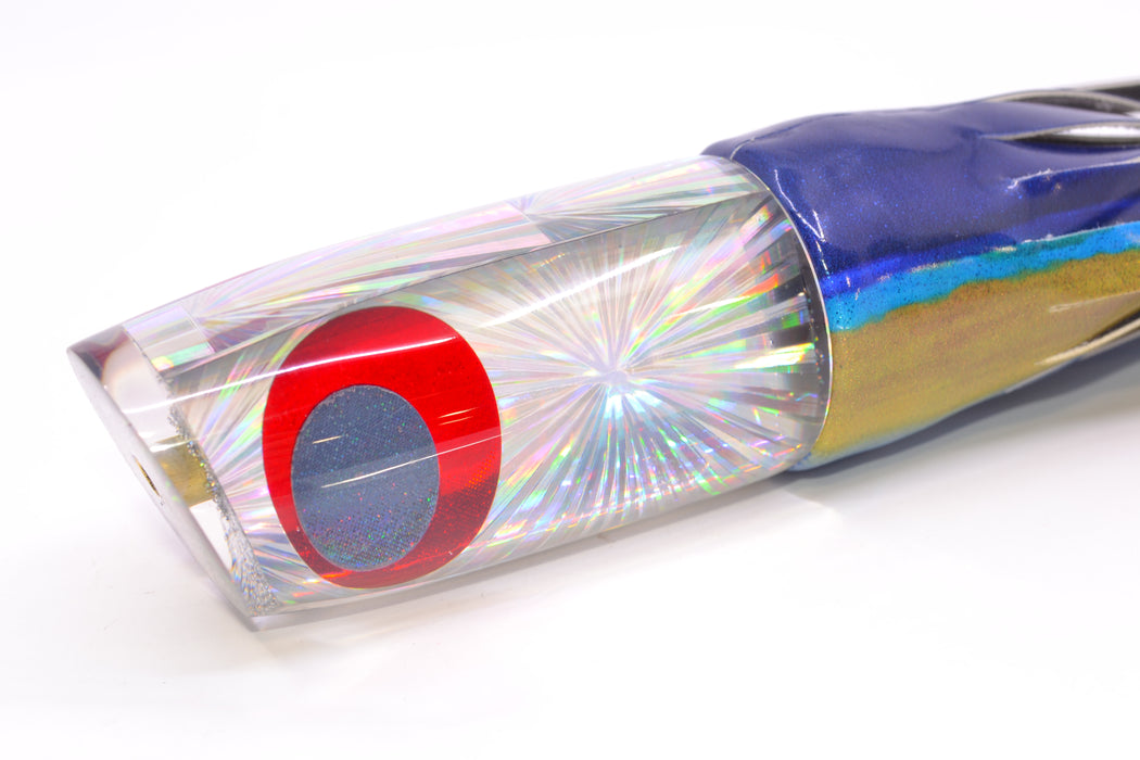 Koya Lures Silver Rainbow Starburst JP Noname 12" 7.5oz Fire Tailz Vinyl Yellowfin GZE