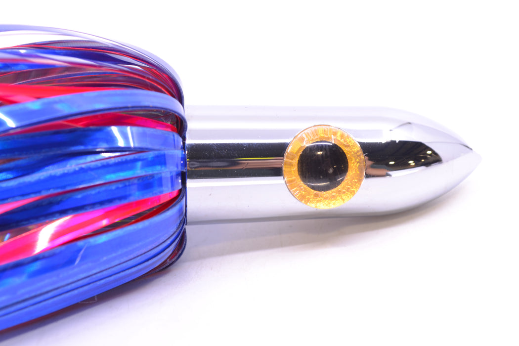 Iland Lures Blue-Pink Mylar Hair Chrome Head "Hawaiian Eye" Ilander 8.5" 2.5oz IL400M-BL/PK