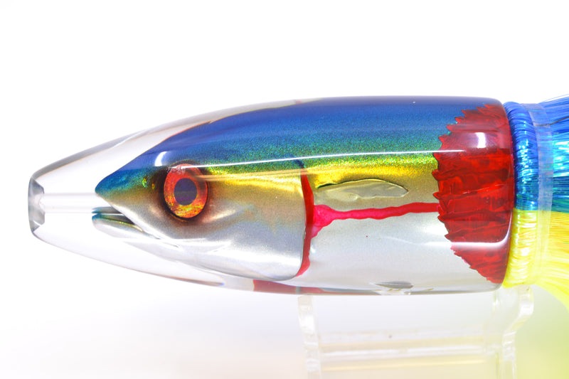 JB Signature Lures Bleeding Blue-Gold-Silver Fish Head Large Barrel Bomb 12" 9.5oz Strobez