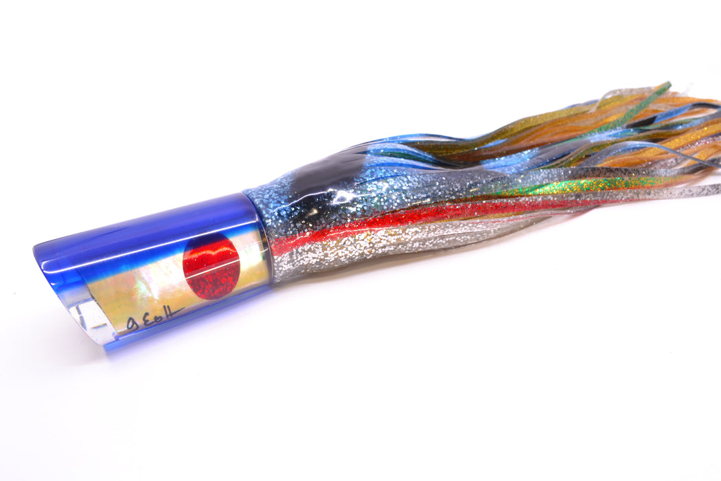 Marlin Magic Lures Golden MOP Blue Back Reverse Taper Large Tube 12" 9oz Skirted Evil GZE