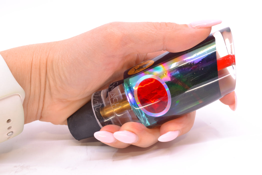 Aloha Lures Green-Purple-Gold Smooth Dichro Red-Silver Eyes Baby Smash Bait 12" 6.4oz