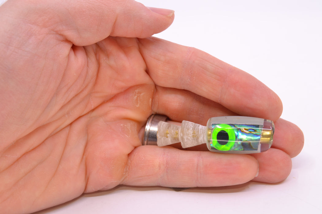 Coggin Lures Blue-Purple Abalone Black-Green Eyes Tado Lo'ihi Peanut Scoop 4.5" 0.3oz