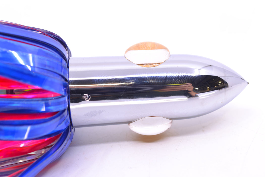 Iland Lures Blue-Pink Mylar Hair Chrome Head "Hawaiian Eye" Ilander 8.5" 2.5oz IL400M-BL/PK