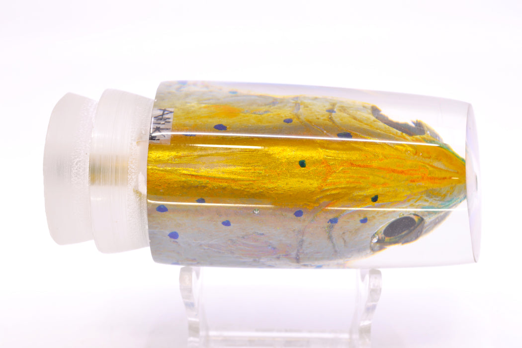 Ali'i Kai Lures Purple-Green-Yellow Mahi Fish Head Nifty 50 14" 6.5oz