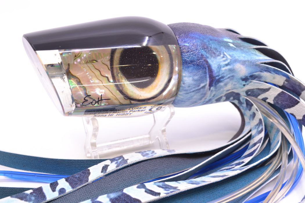 Marlin Magic White Abalone Black Back Taxi Eyes Hibby 14" 11oz ALV Vinyl Wahoo