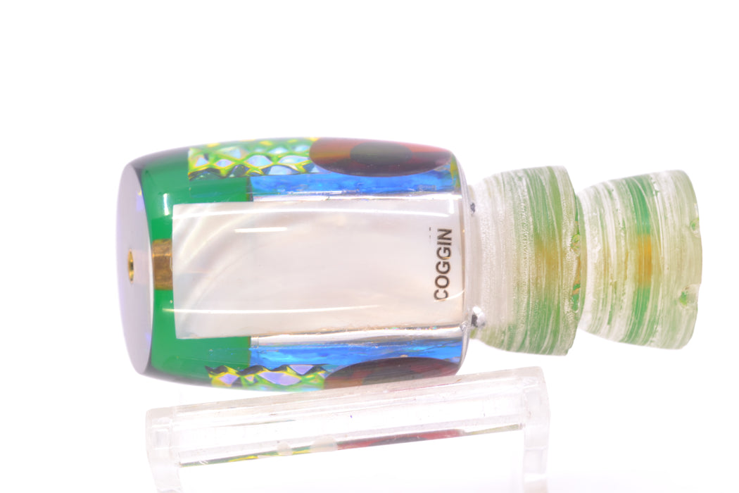 Coggin Lures Rainbow Dichro Blue-Yellow Back Sugar Bear Slant 9" 2.8oz