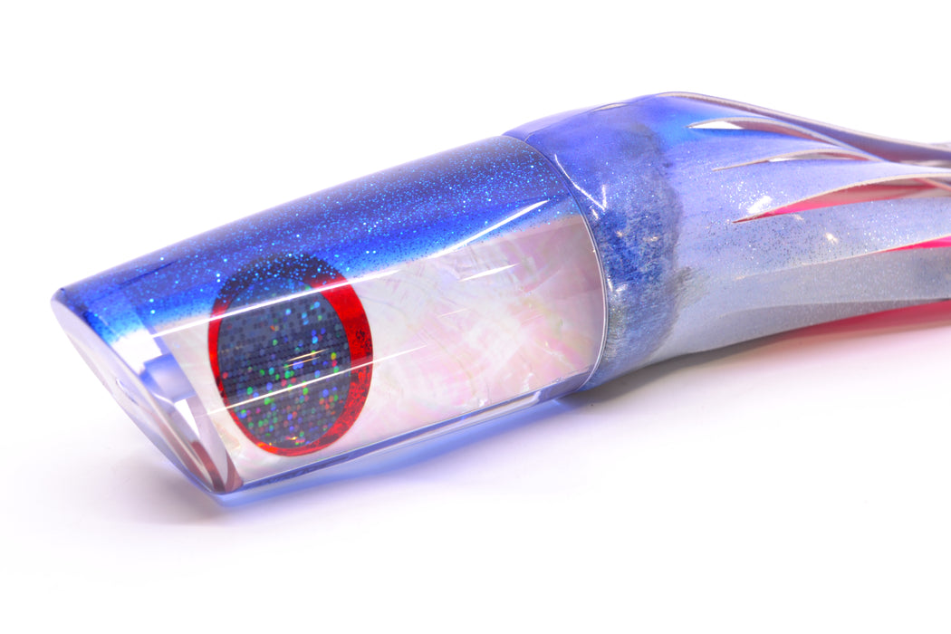 TANTRUM Lures White MOP Blue Back XL Kaboom 14" 11.2oz FT Vinyl Aku Revisited GZE