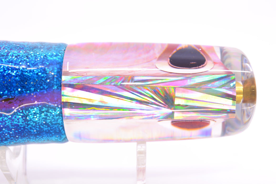 Koya Lures Pink Angel Wing MOP JP Small Lunger 10" 6oz Skirted Pink Line-Blue-Silver