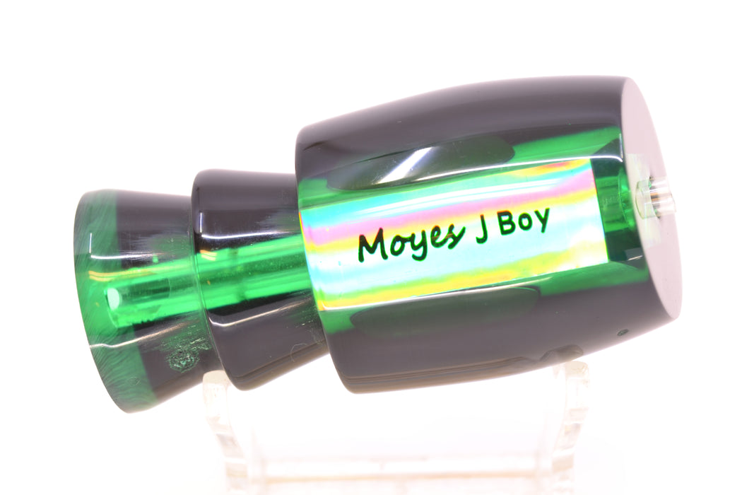 Moyes Lures Green MOP Black Back Taxi Eyes Medium J-Boy 12" 4oz