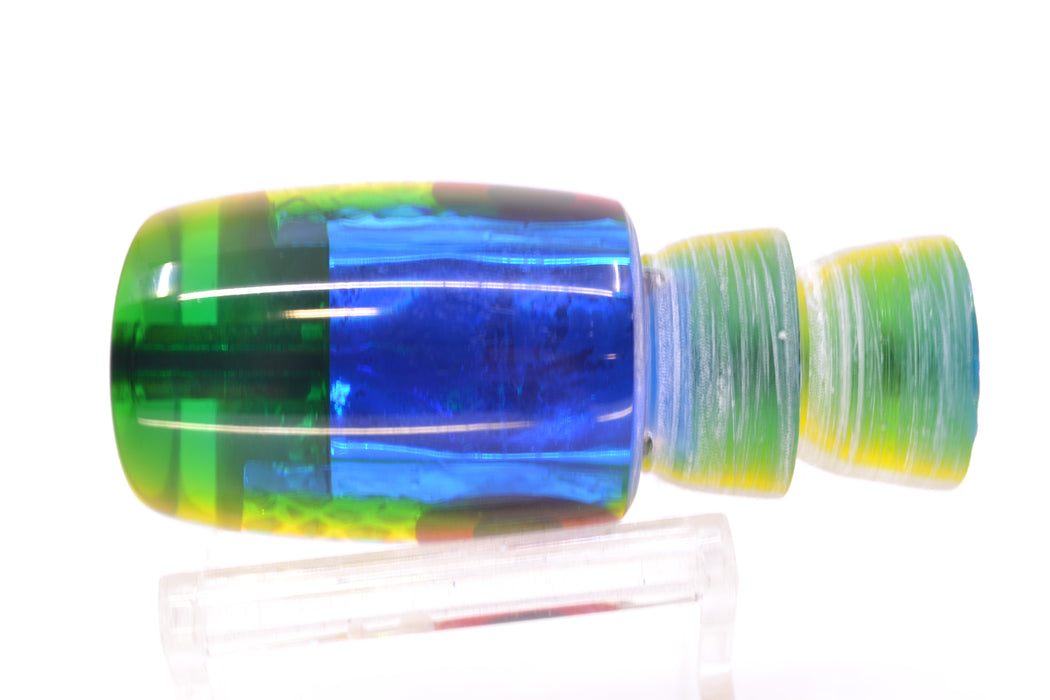 Coggin Lures Rainbow Dichro Blue-Yellow Back Sugar Bear Slant 9" 2.8oz