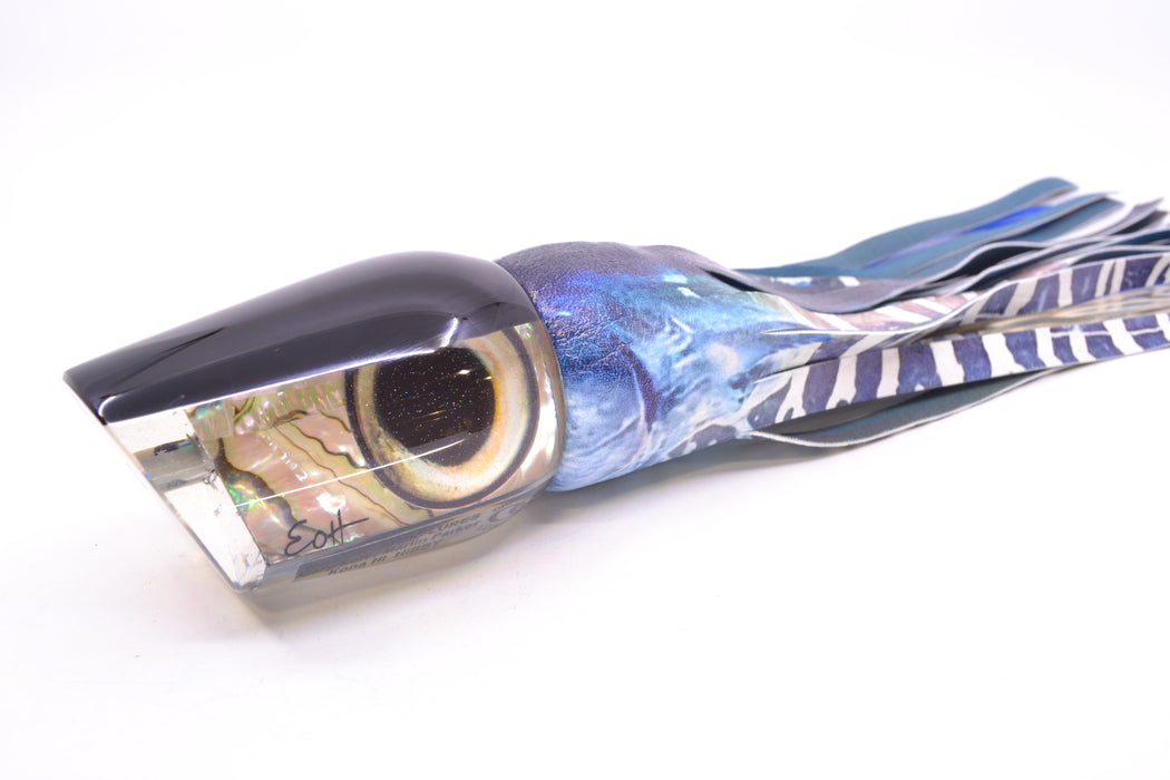 Marlin Magic White Abalone Black Back Taxi Eyes Hibby 14" 11oz ALV Vinyl Wahoo