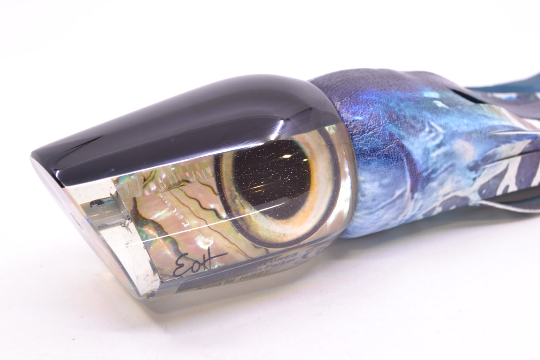 Marlin Magic White Abalone Black Back Taxi Eyes Hibby 14" 11oz ALV Vinyl Wahoo