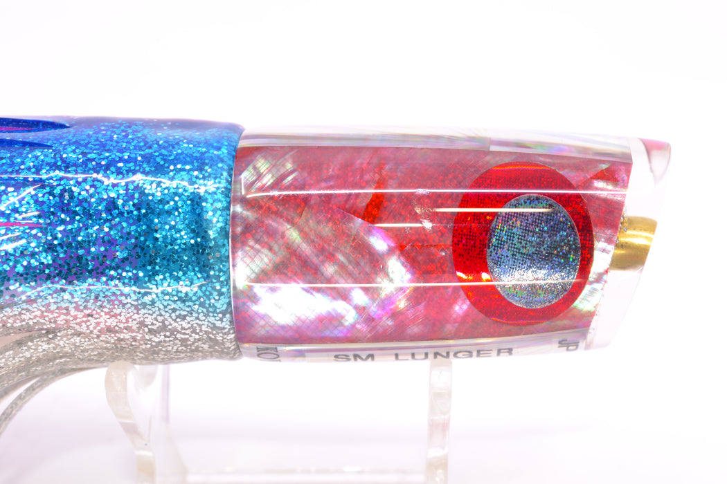 Koya Lures Pink Angel Wing MOP JP Small Lunger 10" 6oz Skirted Pink Line-Blue-Silver