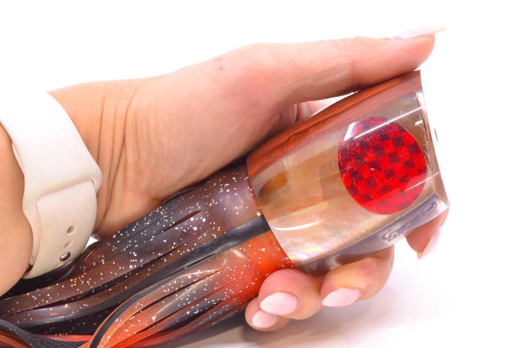 Crane Lures Tan MOP Brown Back Classic Short Nosed Slant 14" 11oz Skirted New Pre-Owned GZE