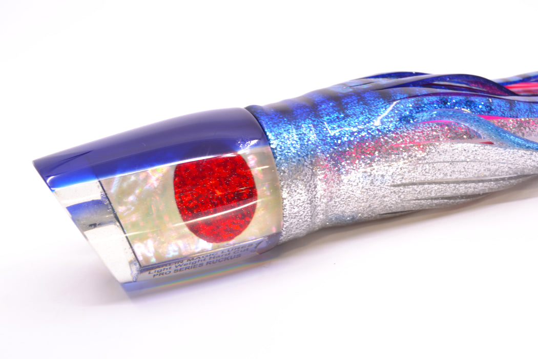 Marlin Magic Pro Series White Awabi Blue Back Ruckus 12" 10oz Skirted Blue Aurora