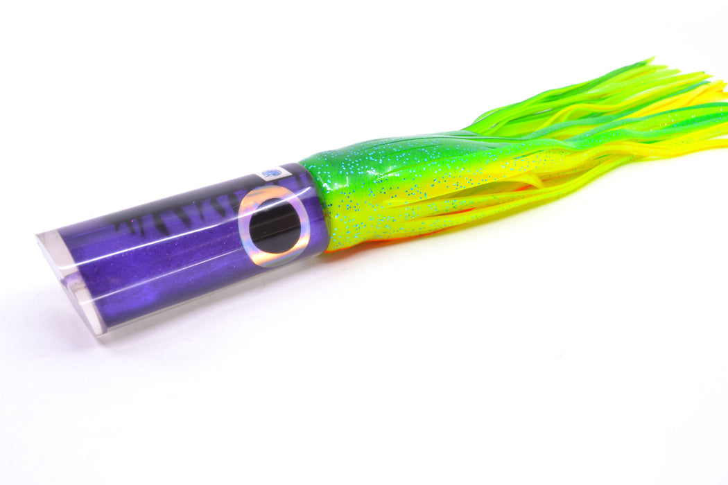 Azores Lures Purple Mackerel Black-Rainbow Eyes Marlin Reaper 12" 10.4oz Skirted Green