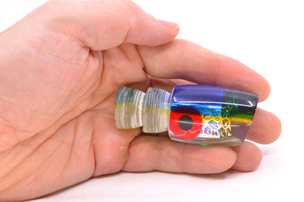 Coggin Lures Rainbow Dichro Blue-Yellow Back Sugar Bear Slant 9" 2.8oz