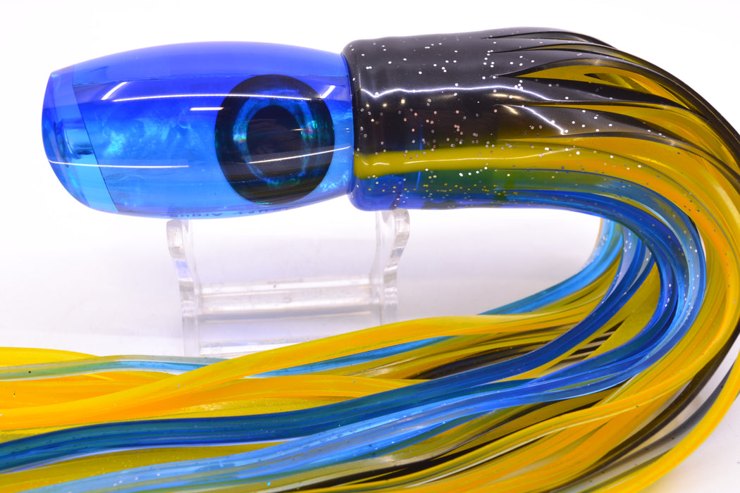 Moyes Lures Ice Blue MOP Blue Back Medium Argus 12" 6.5oz Skirted Black-Yellow-Blue