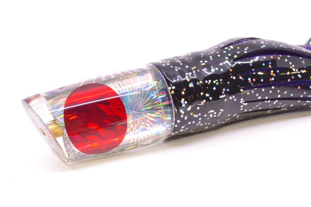 Koya Lures Silver Rainbow Starburst Red Eyes 614 9" 7oz Skirted Black/Purple GZE