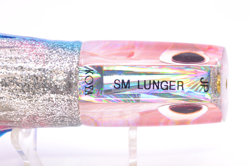 Koya Lures Pink Angel Wing MOP JP Small Lunger 10" 6oz Skirted Pink Line-Blue-Silver