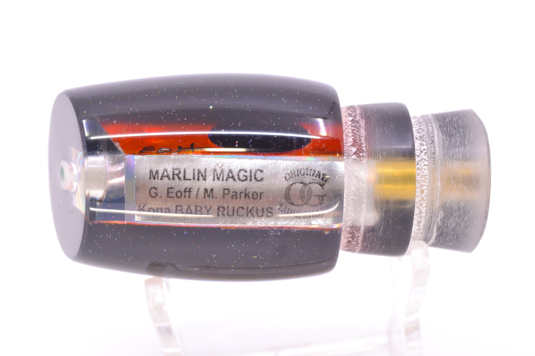 Marlin Magic Lures Orange MOP Black Back Red Eyes Baby Ruckus 10" 4oz