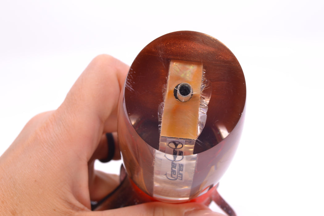 Crane Lures Tan MOP Brown Back Classic Short Nosed Slant 14" 11oz Skirted New Pre-Owned GZE