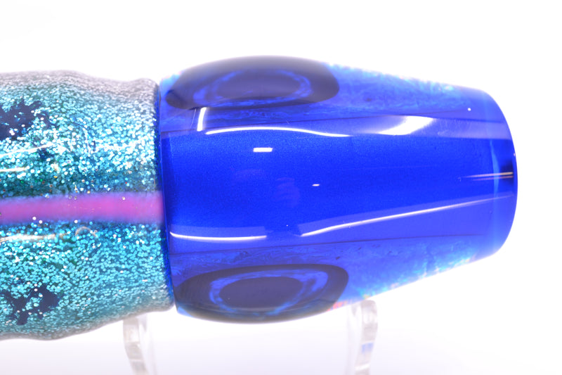 Moyes Lures Blue-Pink Dichro Blue Back Taxi Eyes Large Sumo 14" 13.8oz Skirted