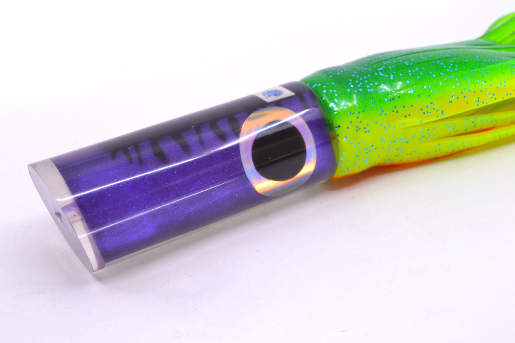 Azores Lures Purple Mackerel Black-Rainbow Eyes Marlin Reaper 12" 10.4oz Skirted Green