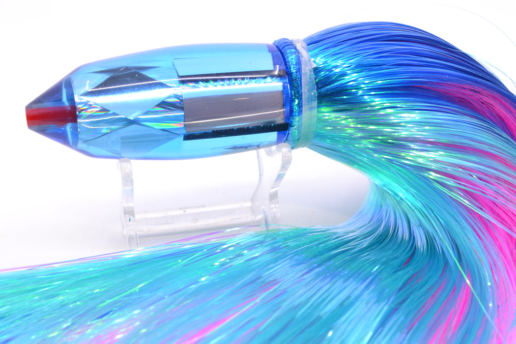 Aloha Lures Ice Blue Mirrored Rainbow Starburst Deep Six 9" 6oz Strobez Royal Blue-Ice Blue