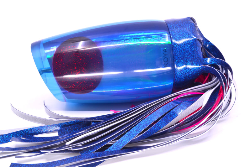 Koya Lures Blue Rainbow Red Eyes XXXXL Poi Dog Teaser 8lb Vinyl Blue *CHIPPED* GZE