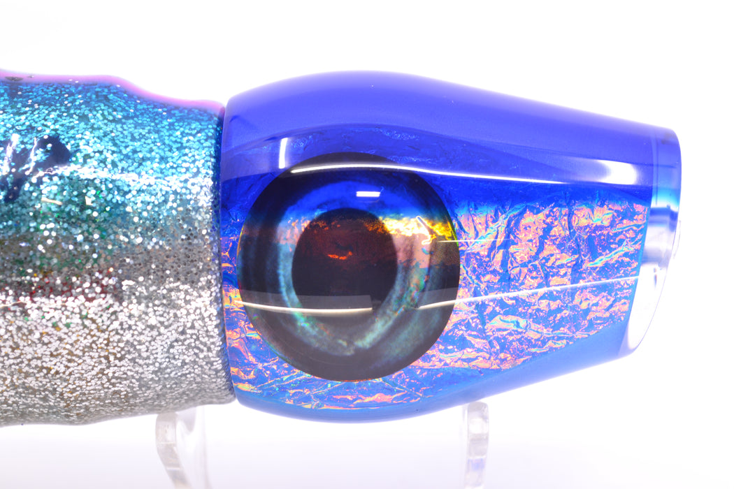Moyes Lures Blue-Pink Dichro Blue Back Taxi Eyes Large Sumo 14" 13.8oz Skirted GZE