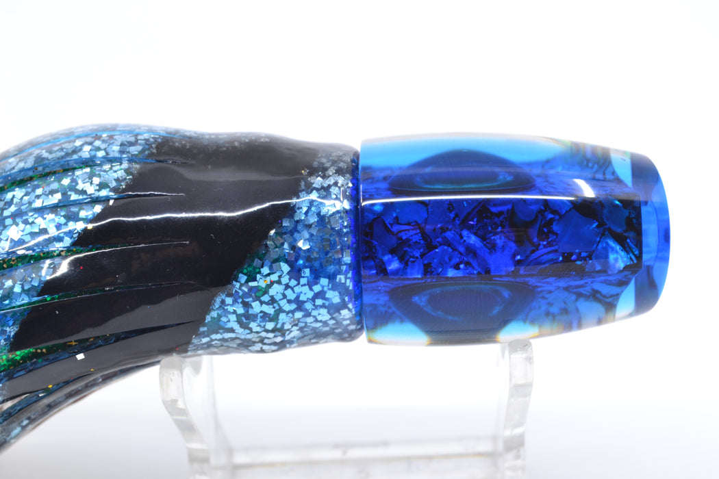Moyes Lures Salt & Pepper Blue Back Small J-Boy 9" 5oz Skirted Evil GZE