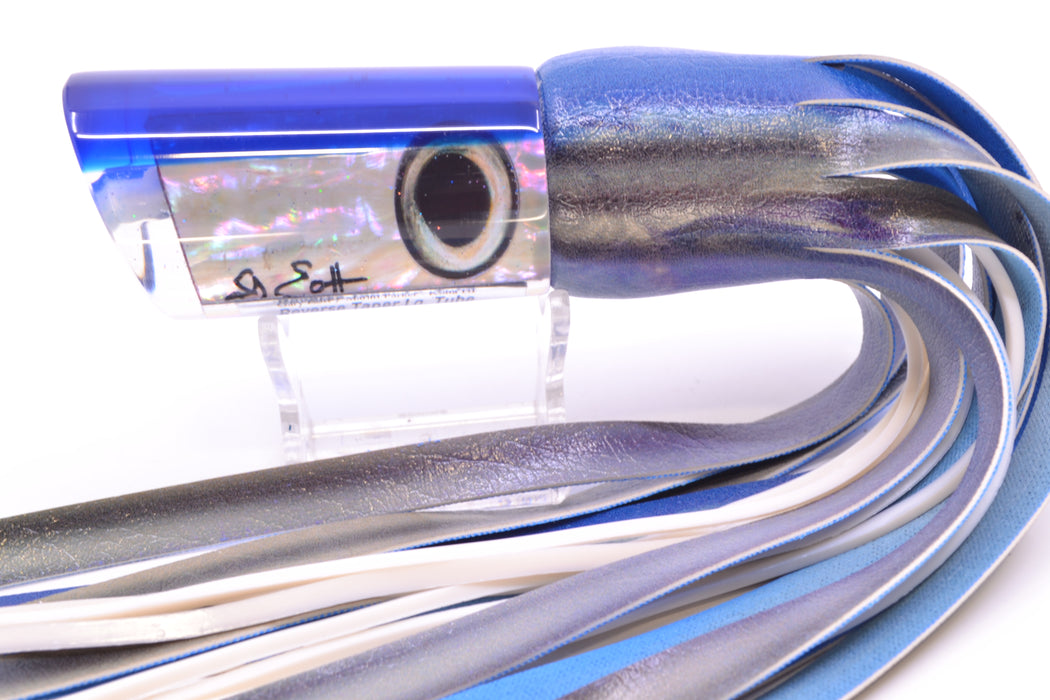 Marlin Magic Lures White Awabi Blue Back Reverse Taper Large Tube 12" 7.5oz ALV Skipjack GZE