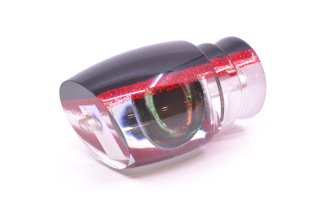 Moyes Lures Clear Mirrored Black-Red Back Taxi Eyes Bushmaster 12" 5.5oz