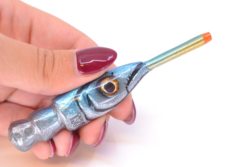 Tsutomu Lures Ice Blue-Silver Ballyhoo 5" 2.7oz